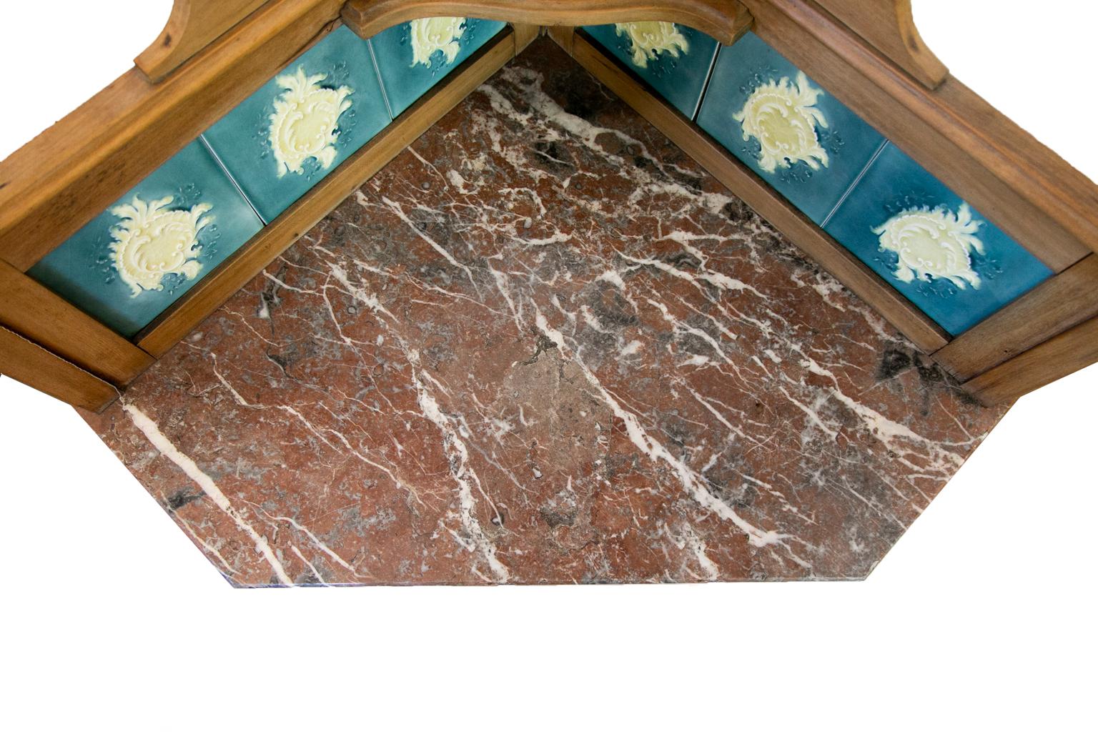 marble top corner cabinet