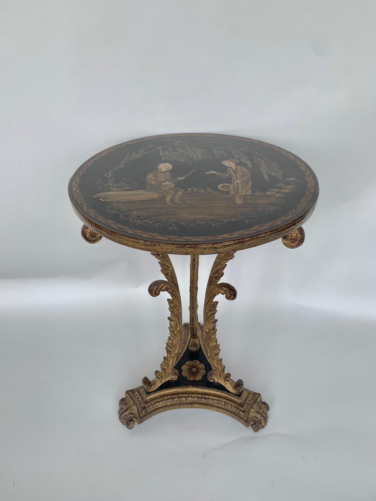Pair of English Metal Chinoiserie Tables  For Sale 4