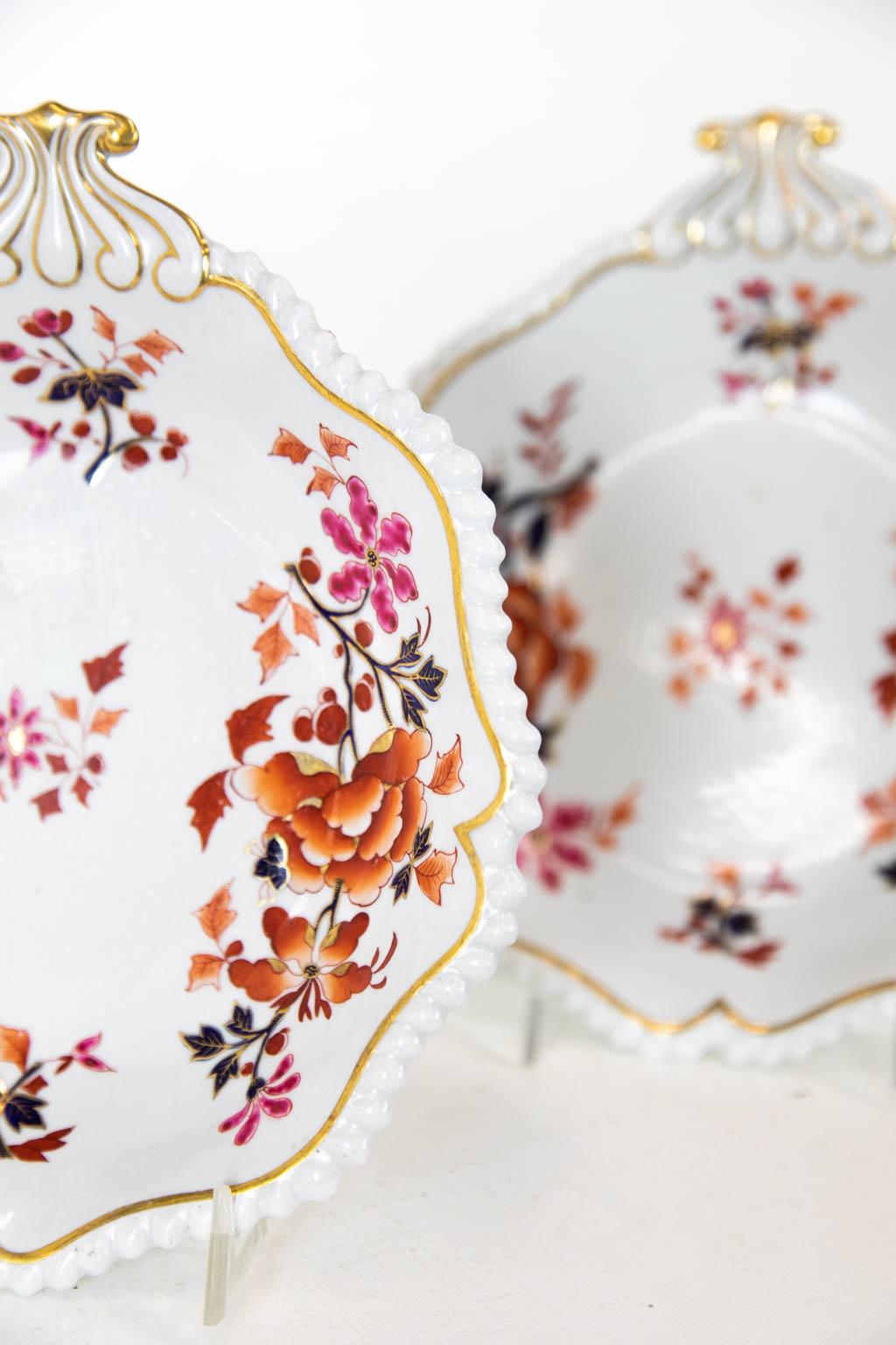 Porcelain Pair of English Minton's Dishes For Sale