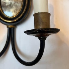 Pair of English Mirrored Sconces