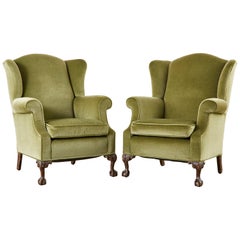 Wood Wingback Chairs