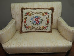 Pair of English Needlepoint Pillows