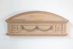 Pair of English Neoclassical Style 1850s Carved Pine Overdoors with Swag Motifs