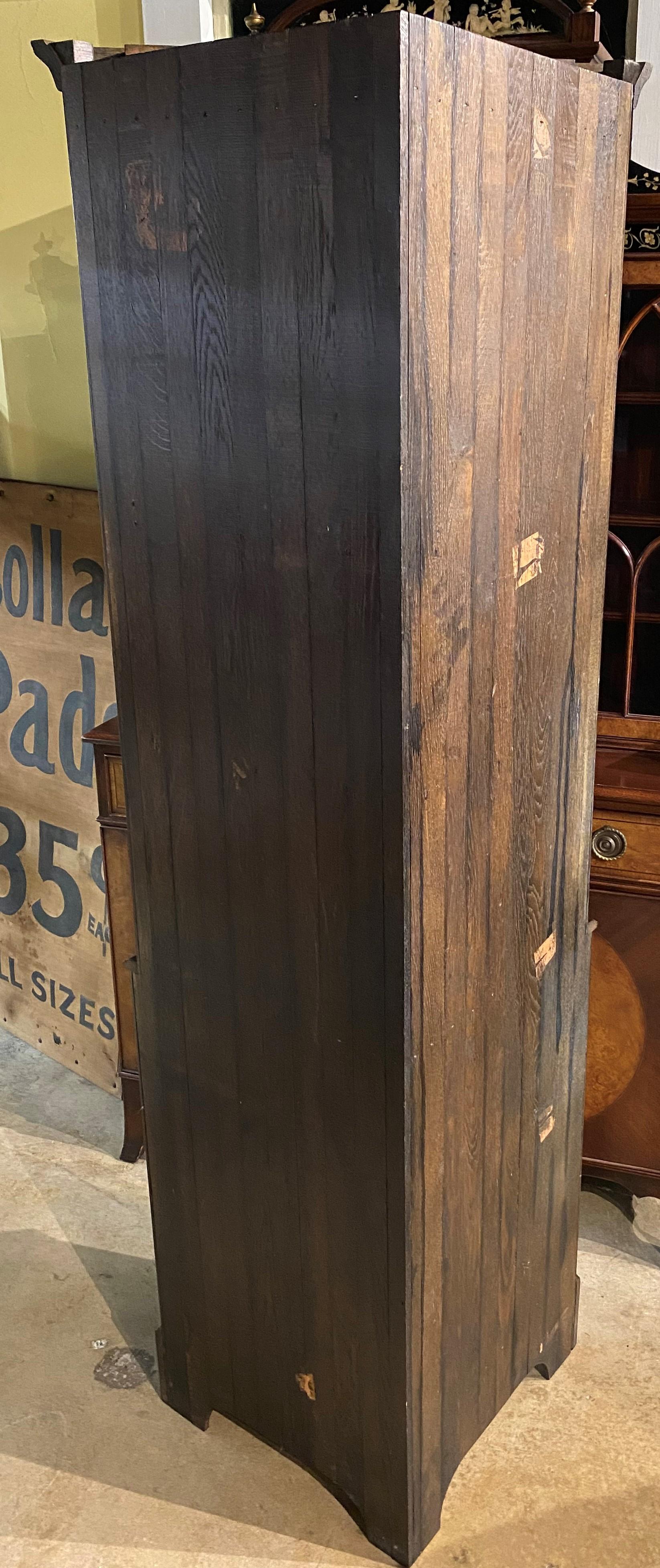 Pair of English Oak Diminutive Two Door Corner Cupboards For Sale 6