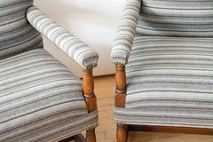 Pair of English Oak Library Chairs