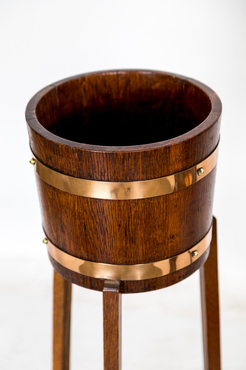 Pair of English Oak Planter Stands 3