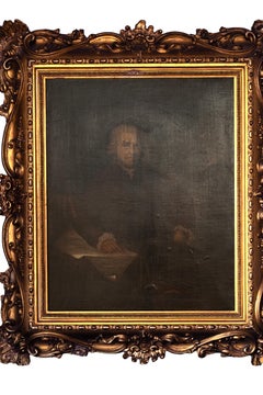 Pair Of English Oil On Canvas Portraits Of Gentleman