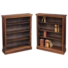 Pair of English Open Bookcases of Mahogany 'Individually Priced'