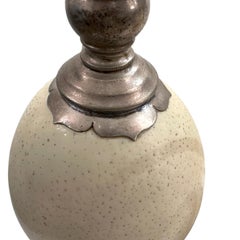 Coppia di lampade inglesi a uovo di struzzo