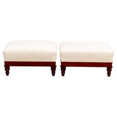 Pair of English Ottomans