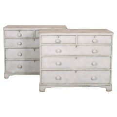 Pair of English Painted Chest of Drawers
