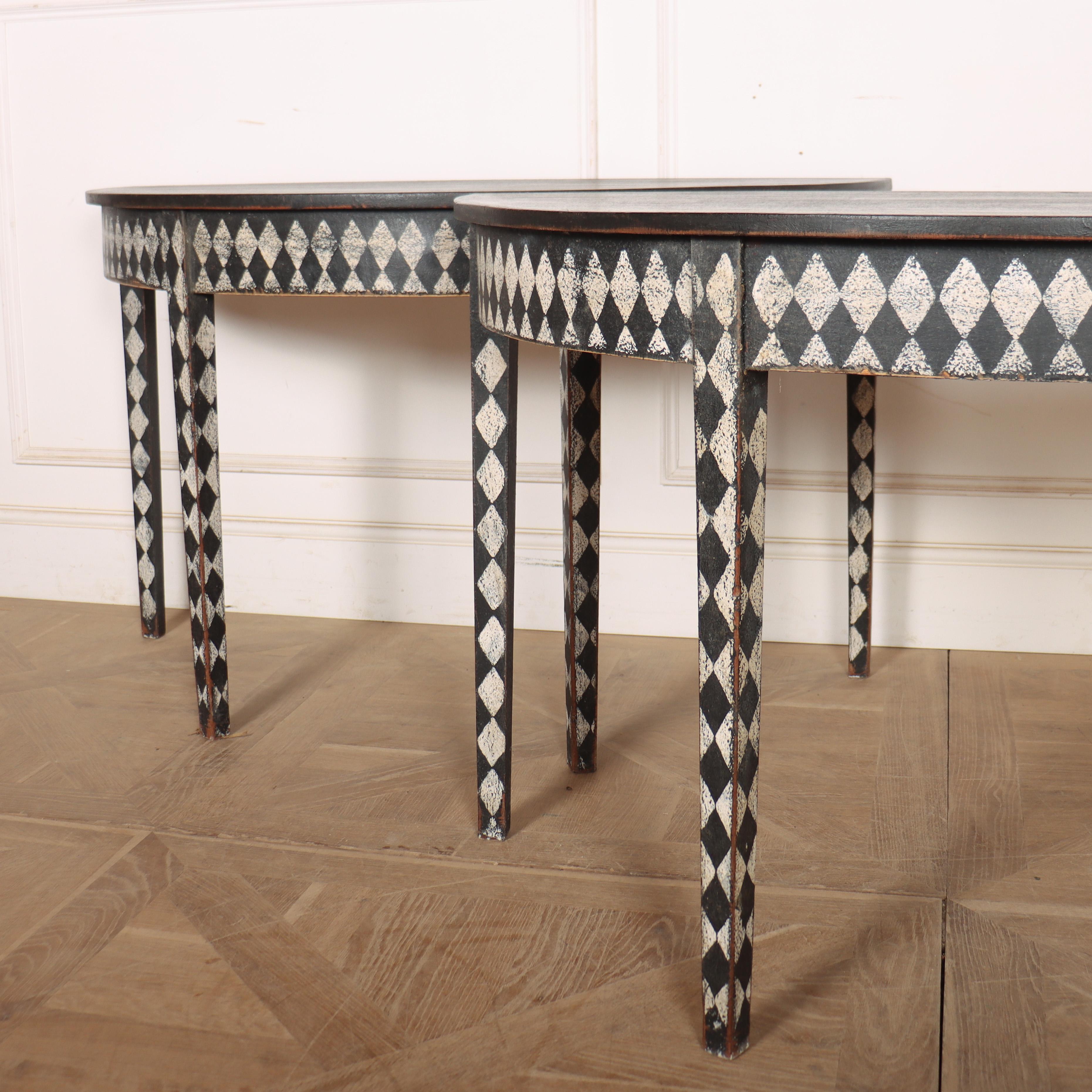Pair of English Painted Console Tables In Good Condition For Sale In Leamington Spa, Warwickshire