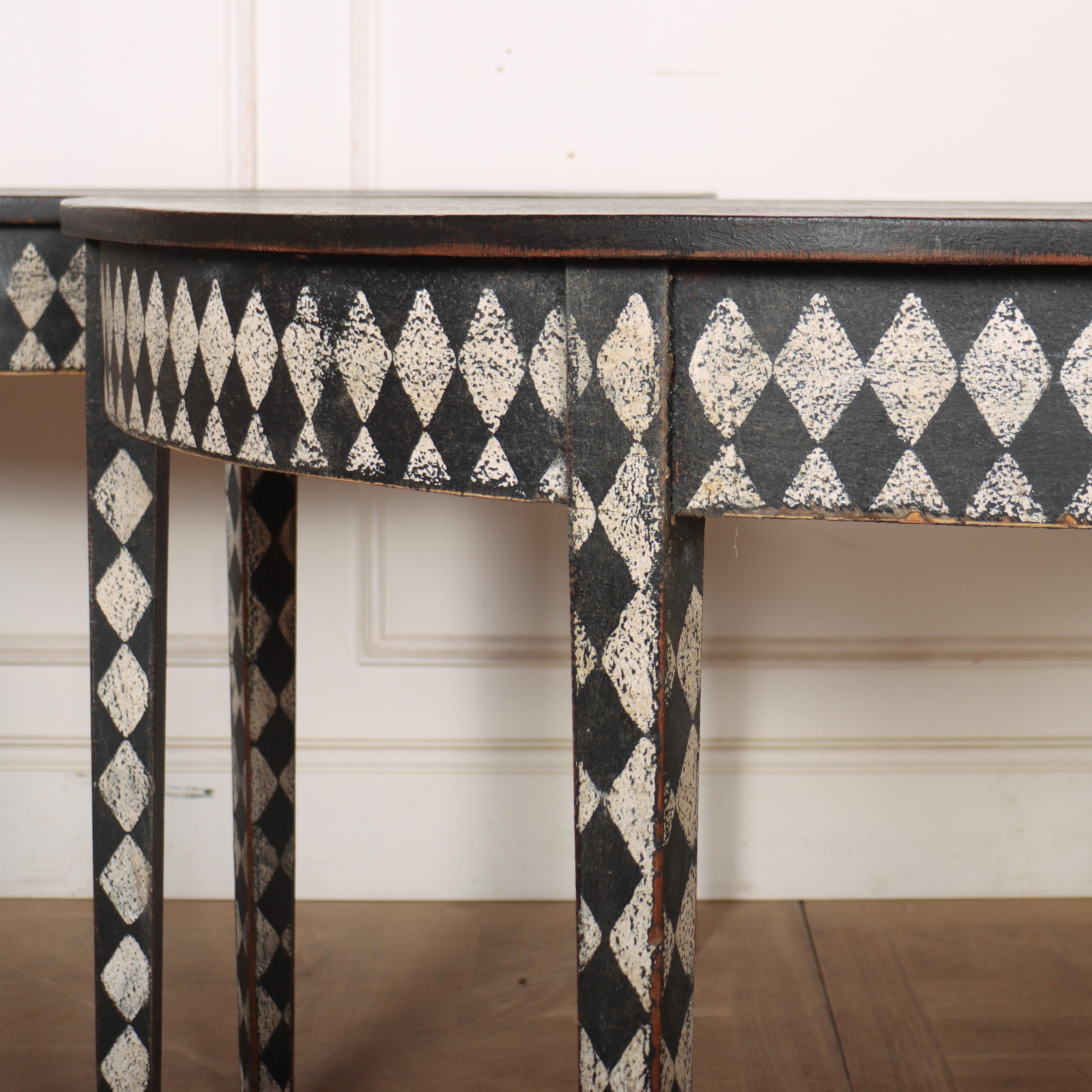 19th Century Pair of English Painted Console Tables For Sale