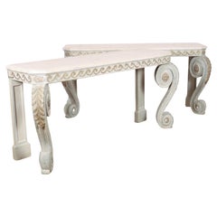 Pair of English Painted Console Tables