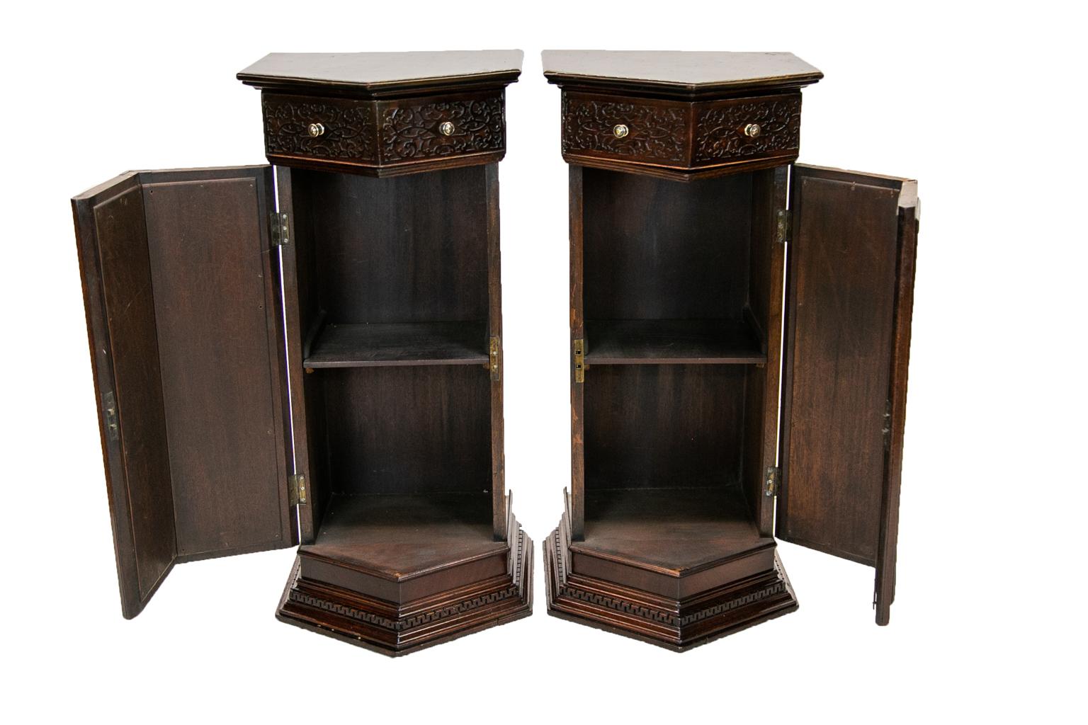 Pair of English Pedestal Cabinets 3
