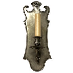 Pair of English Pewter Sconces
