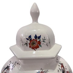 Pair of English Porcelain Covered Jars