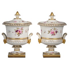 Pair of English Porcelain Flight Barr and Barr Wine Coolers, circa 1800