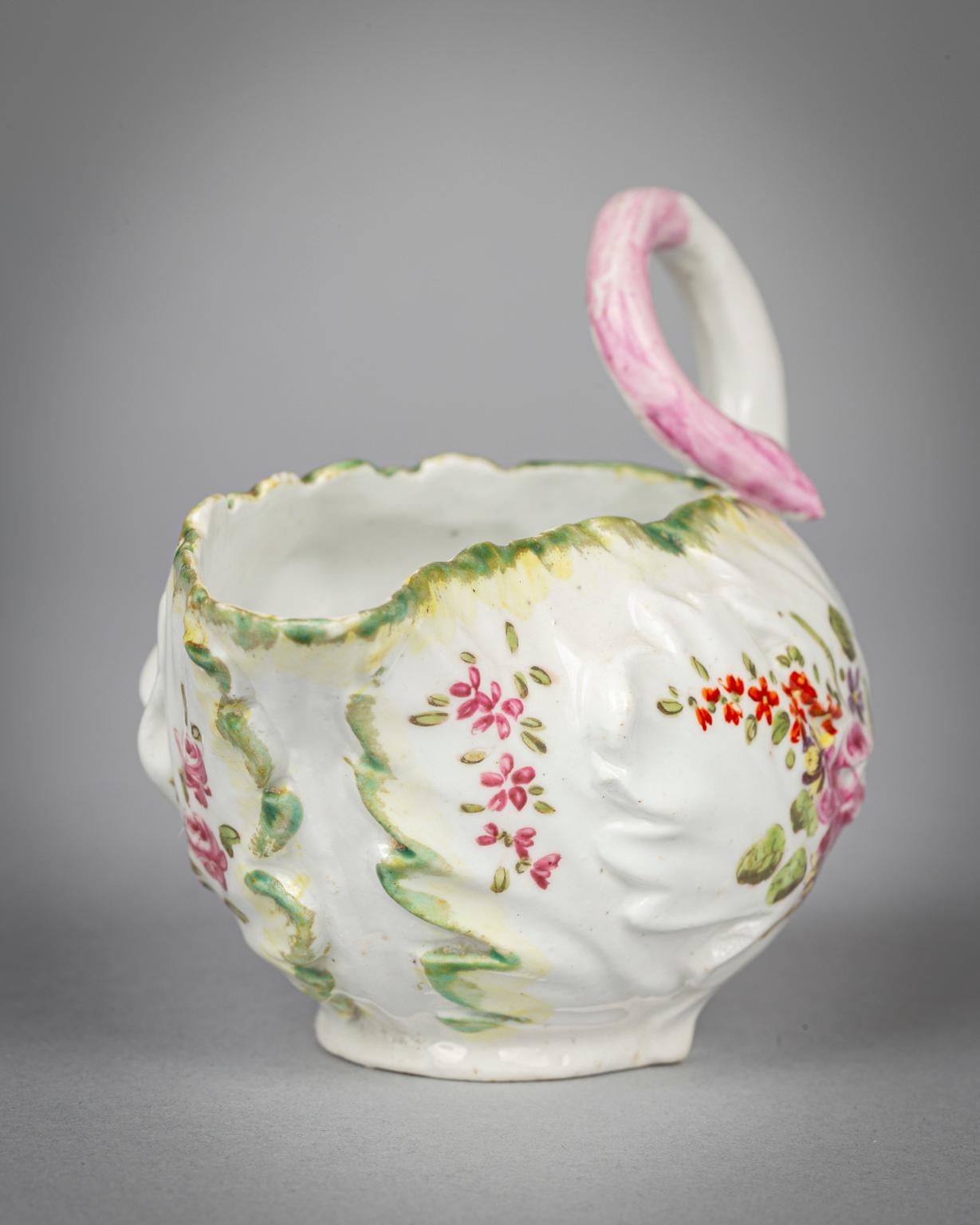 Pair of English Porcelain Sauce Tureens, circa 1760 In Good Condition For Sale In New York, NY