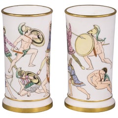 Pair of English Porcelain Spill Vases, circa 1870