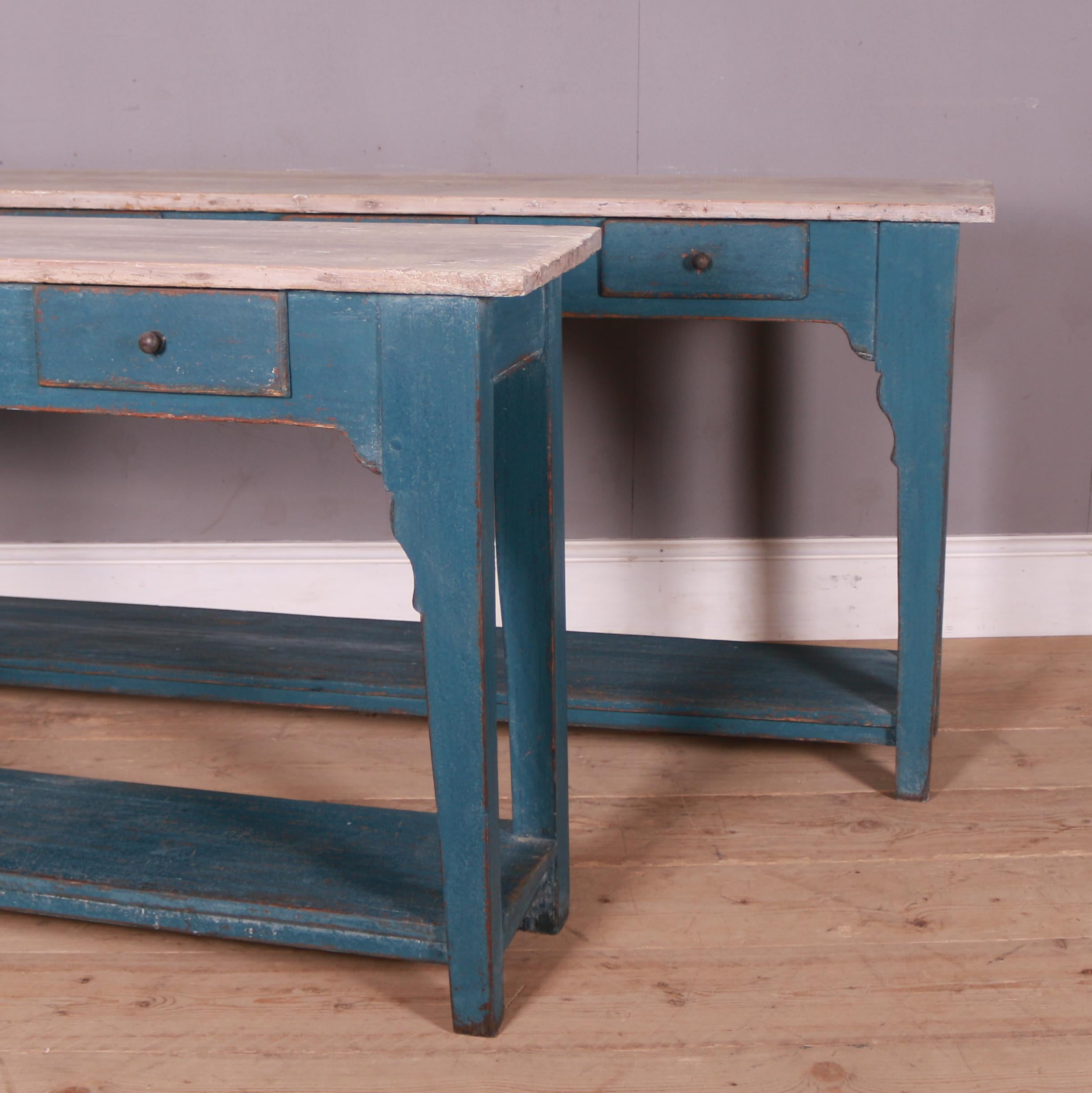 Pair of 19th C English potboard serving tables. 1860

Reference: 7490

Dimensions
78 inches (198 cms) Wide
12.5 inches (32 cms) Deep
31 inches (79 cms) High