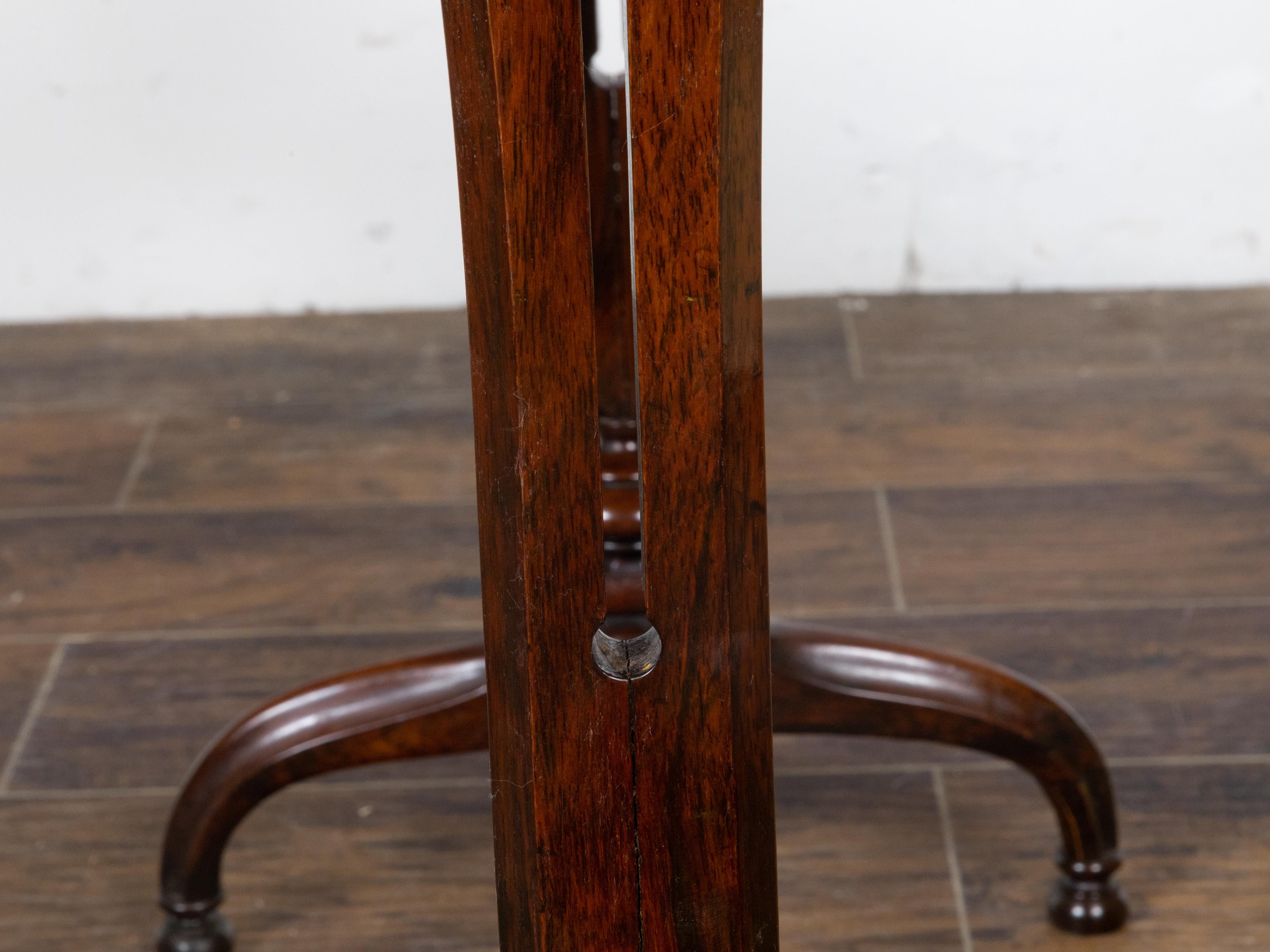 Pair of English Regency 19th Century Console Tables with Veneered Tops For Sale 1
