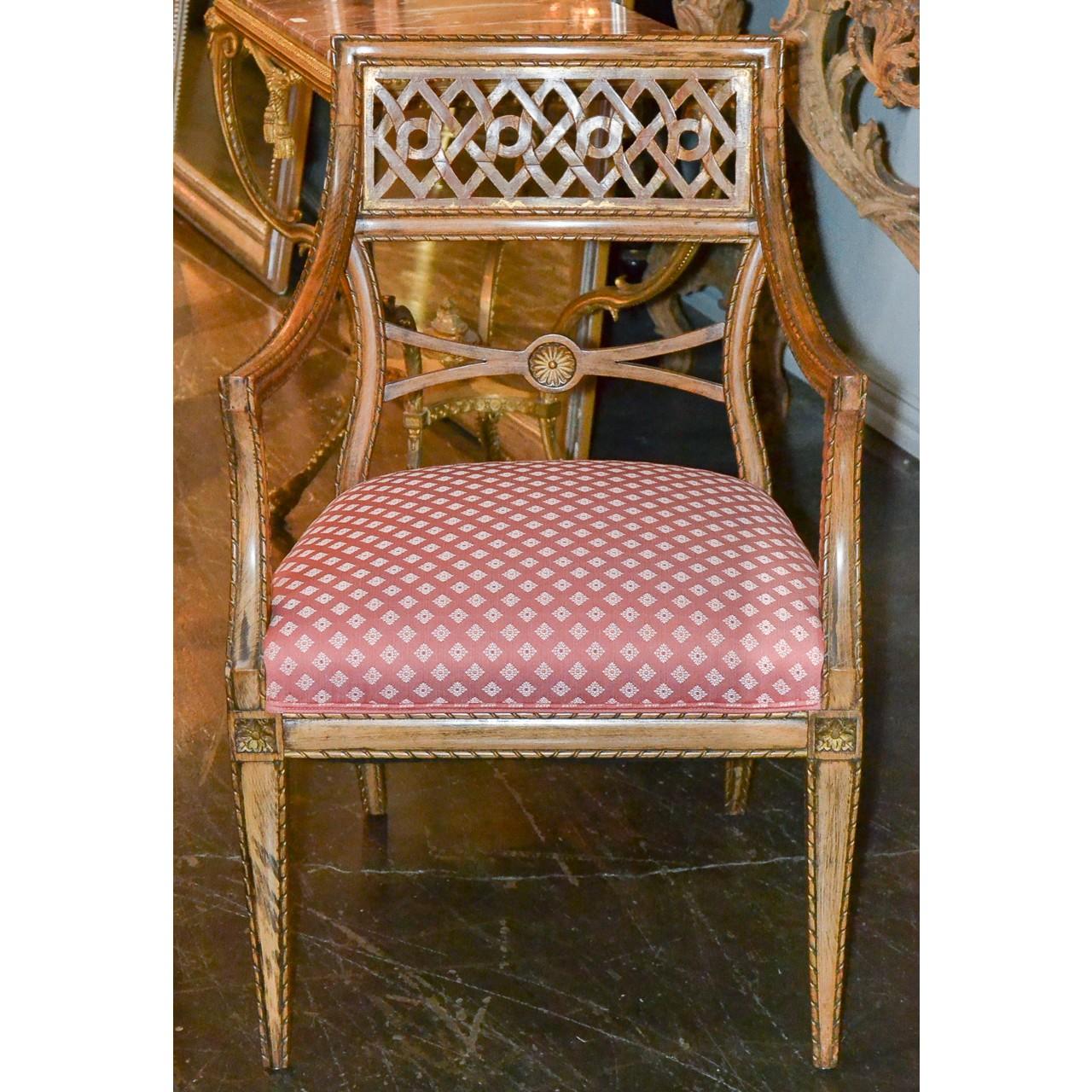 Pair of English Regency Armchairs In Good Condition In Dallas, TX