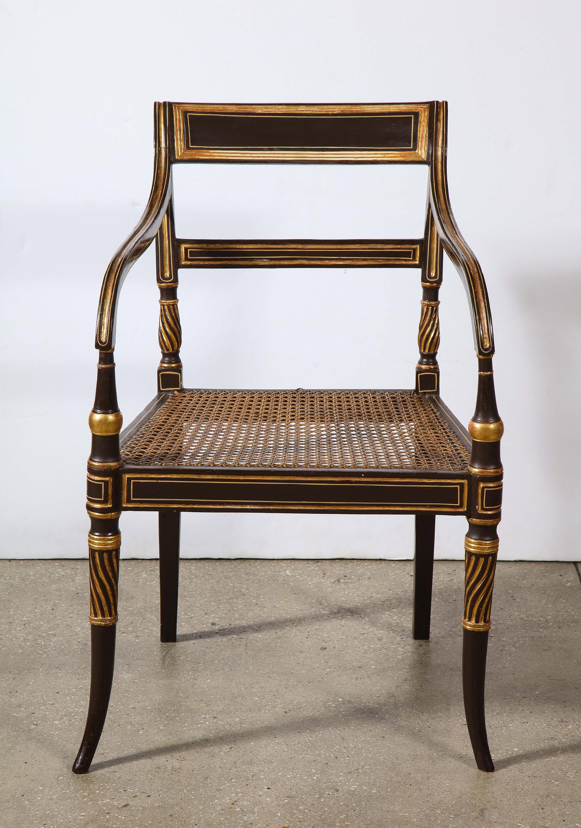 Pair of English Regency Armchairs 4