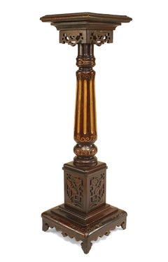 Pair of English Regency Column Pedestals