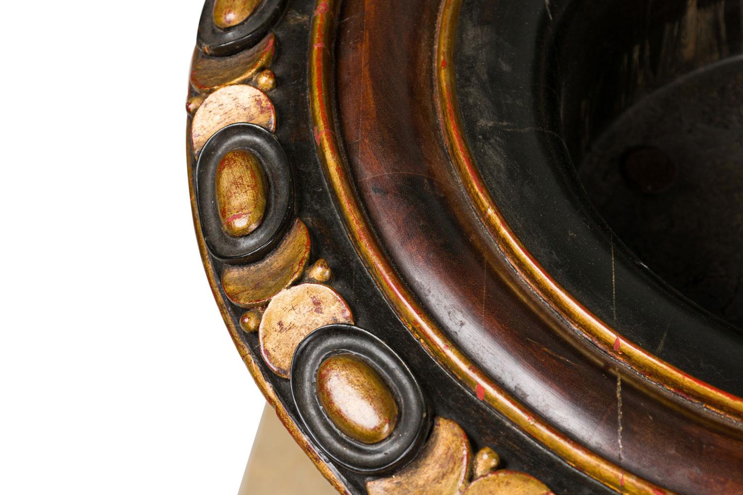 Oro Pair of English Regency Ebony and Gilt 3 Leg Fernery in vendita