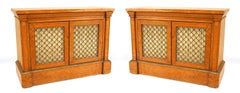 Pair of English Regency Satinwood Side Cabinets