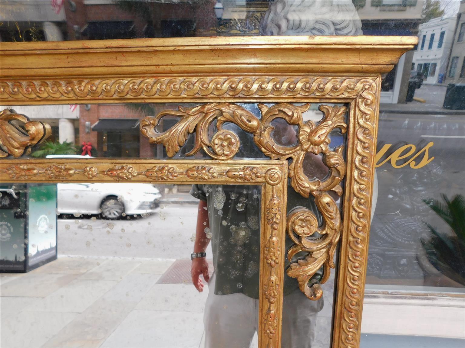 Pair of English Regency Gilt Wood and Gesso Foliage Wall Mirrors, Circa 1815 For Sale 9