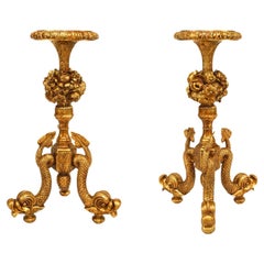 Pair of English Regency Gilt Wood Pedestals