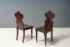 Pair of English Regency Hall Chairs