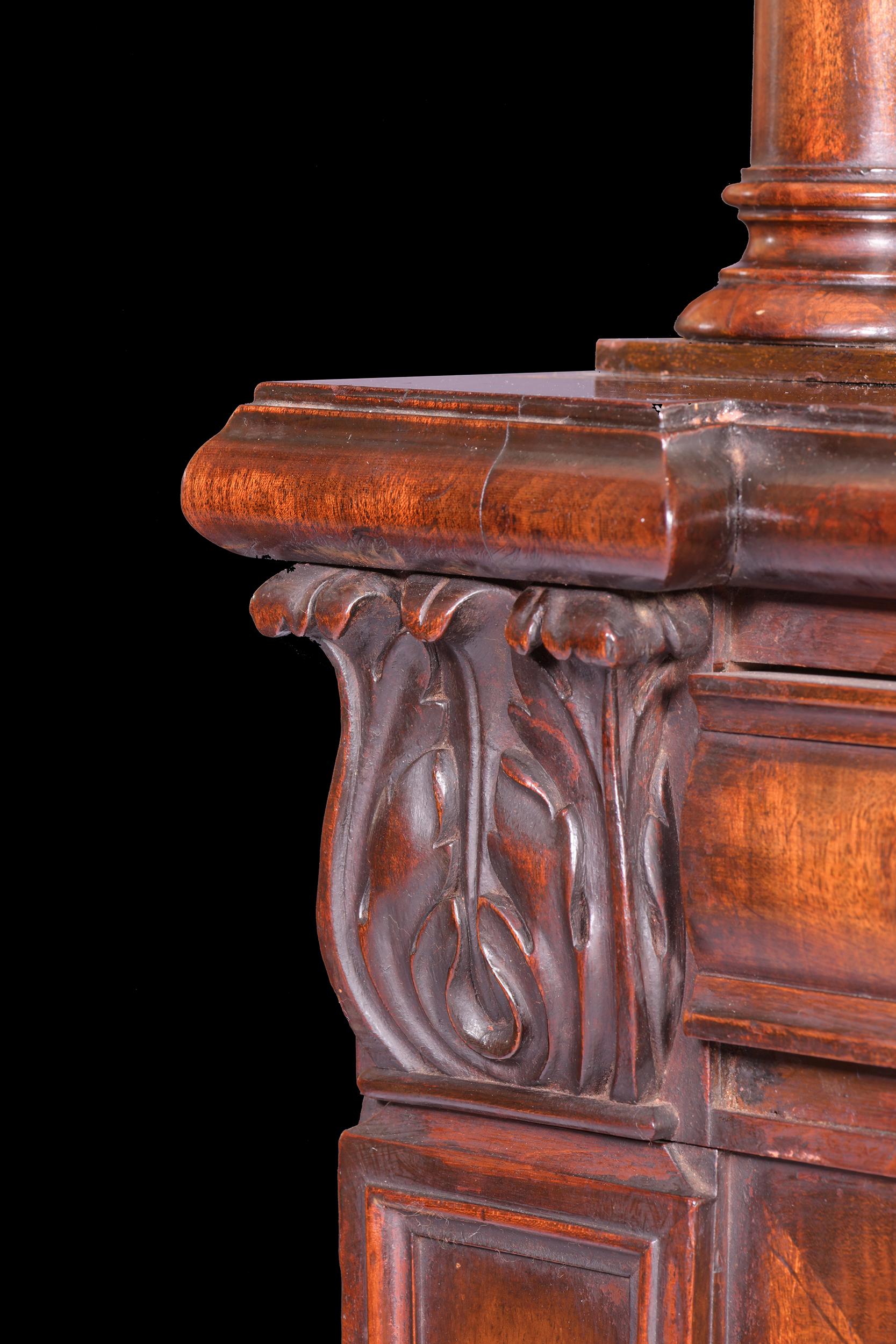 Pair of English Regency Mahogany Architectural Bookcases by Gillows of Lancaster 10