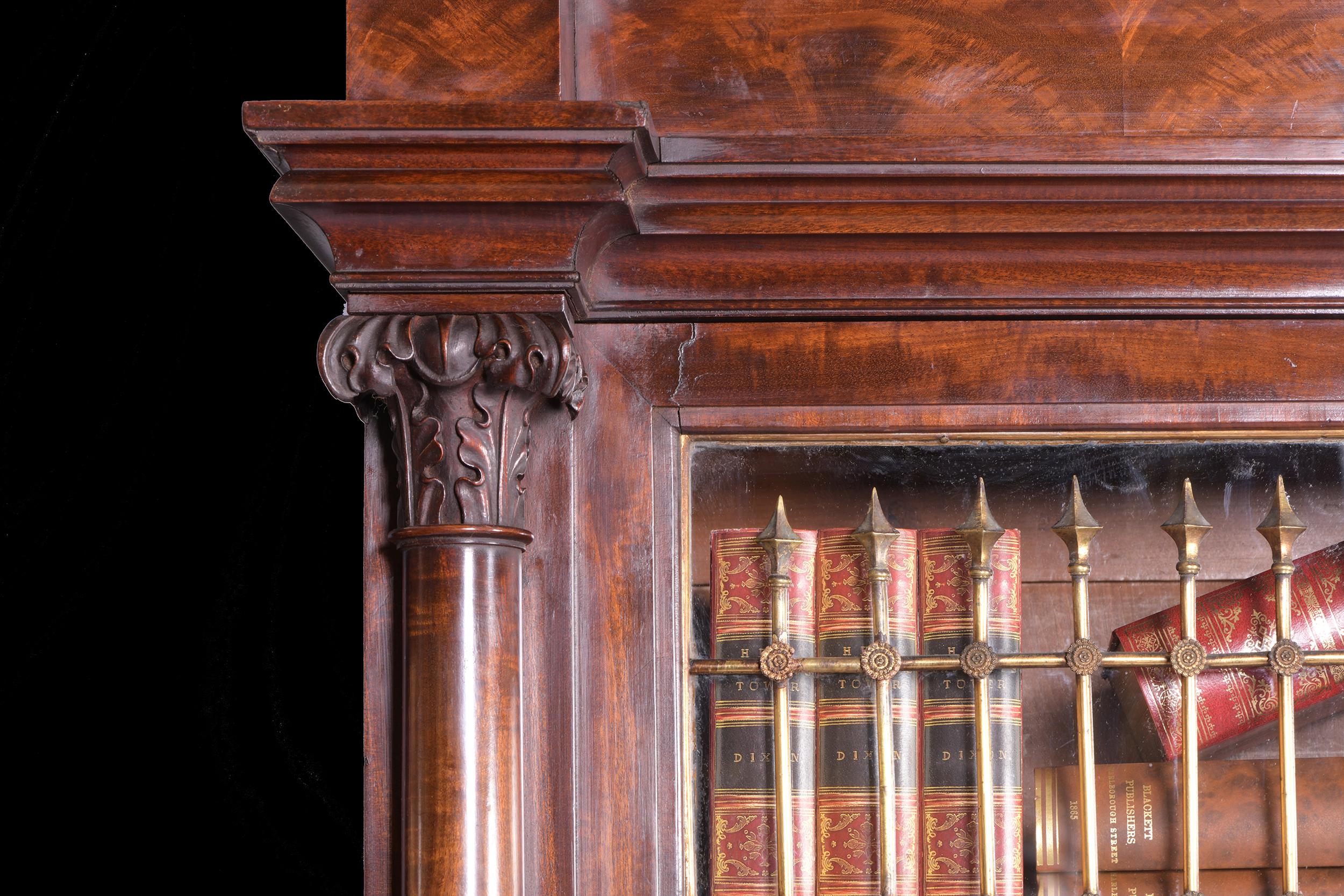 Pair of English Regency Mahogany Architectural Bookcases by Gillows of Lancaster 1