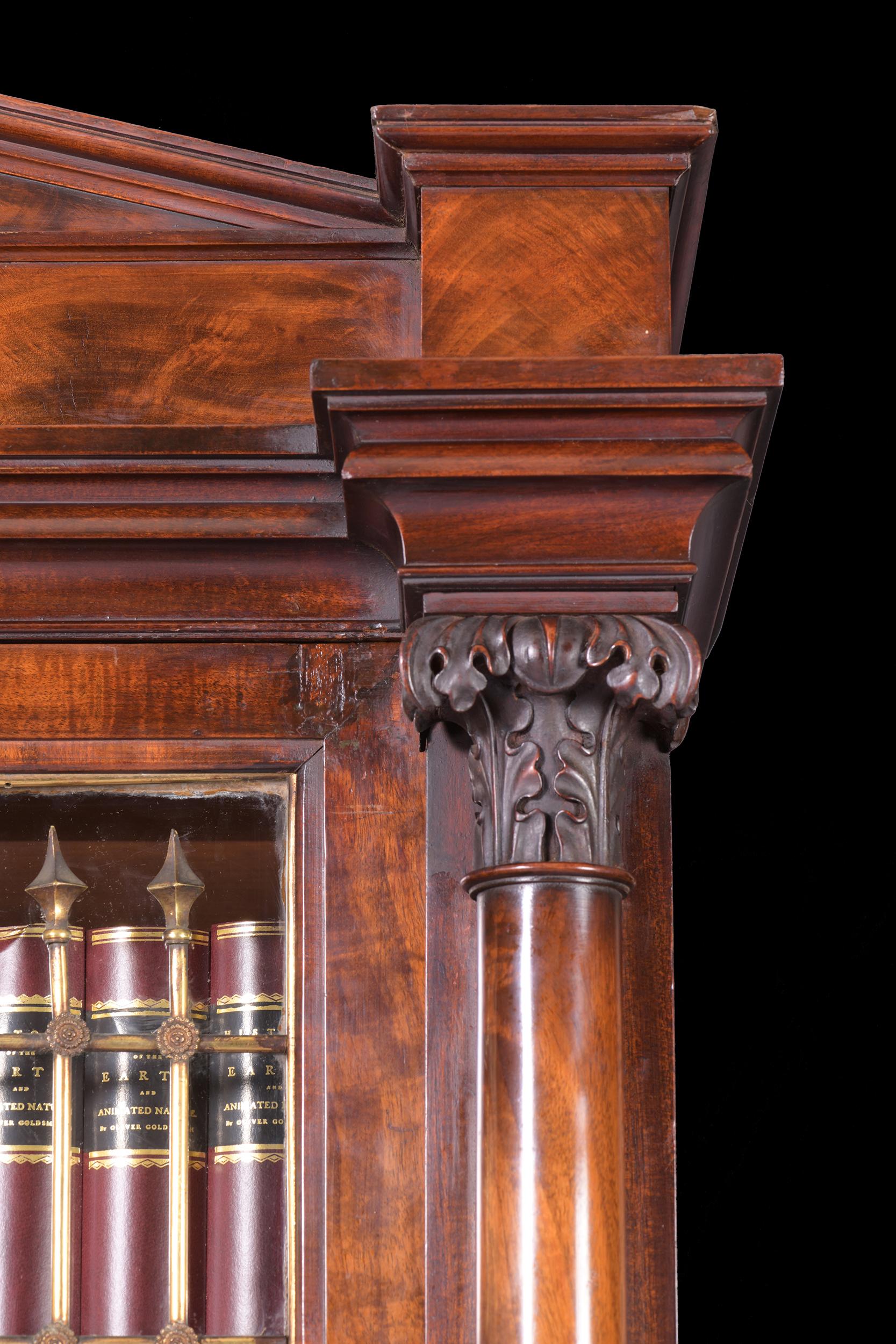 Pair of English Regency Mahogany Architectural Bookcases by Gillows of Lancaster 2