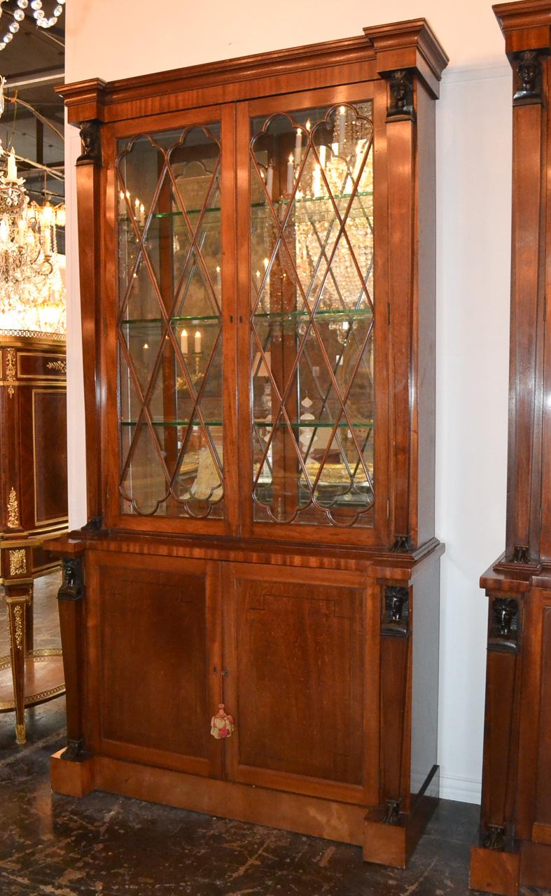Pair of English Regency Mahogany Cabinets 6