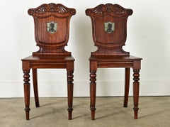 Coppia di sedie da sala in mogano della Reggenza inglese