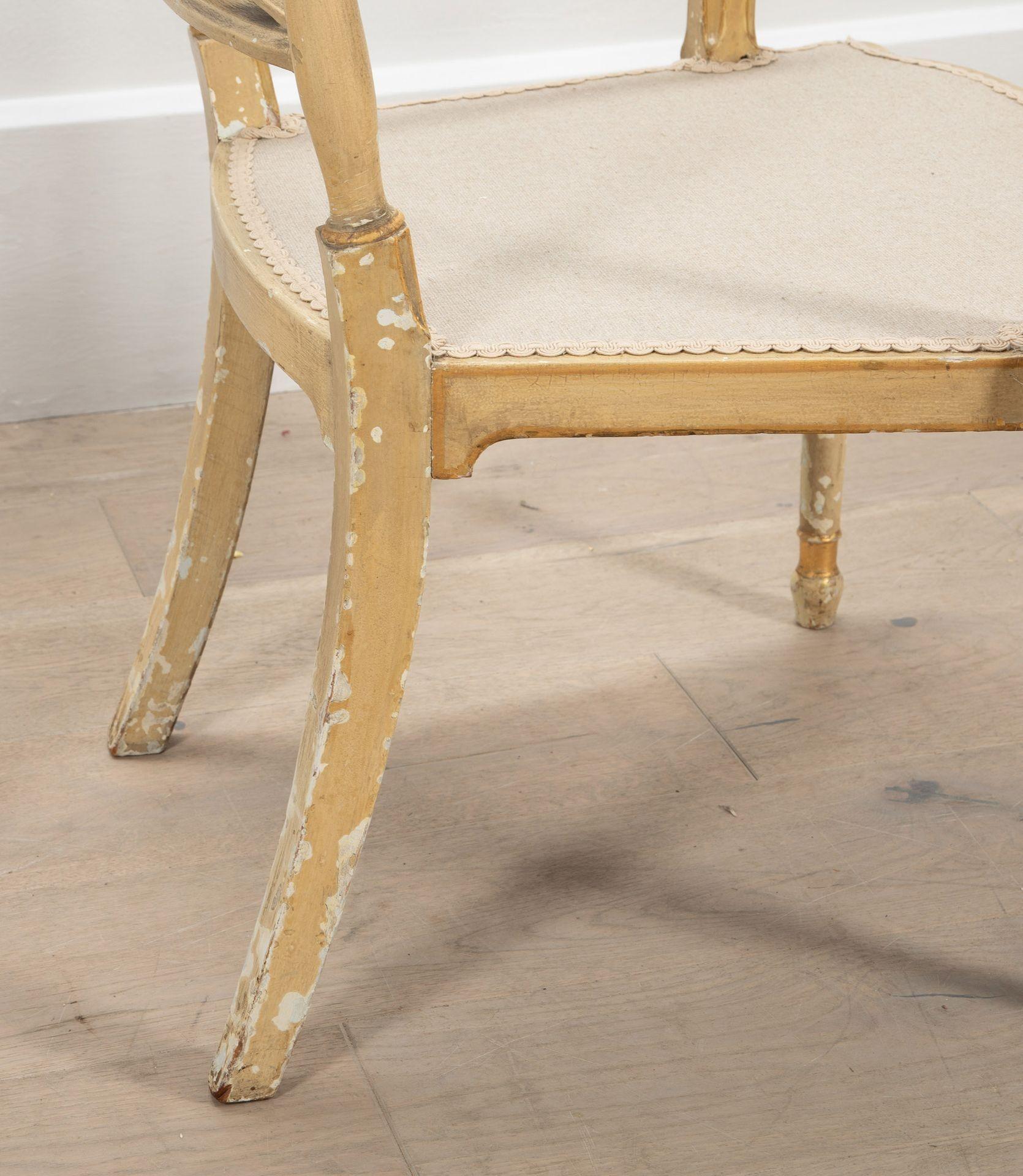 Pareja de sillones ingleses de la Regencia pintados Pintura en venta