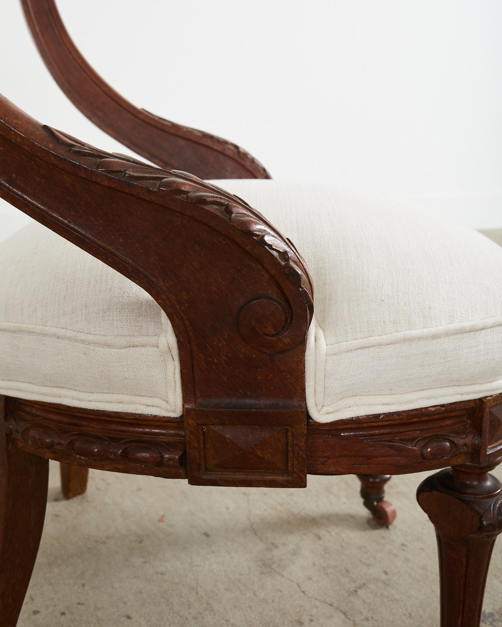 Pair of English Regency Period Mahogany Cock Fighting Chairs For Sale 12