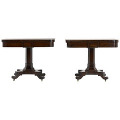 Pair of English Regency Rosewood Card Tables