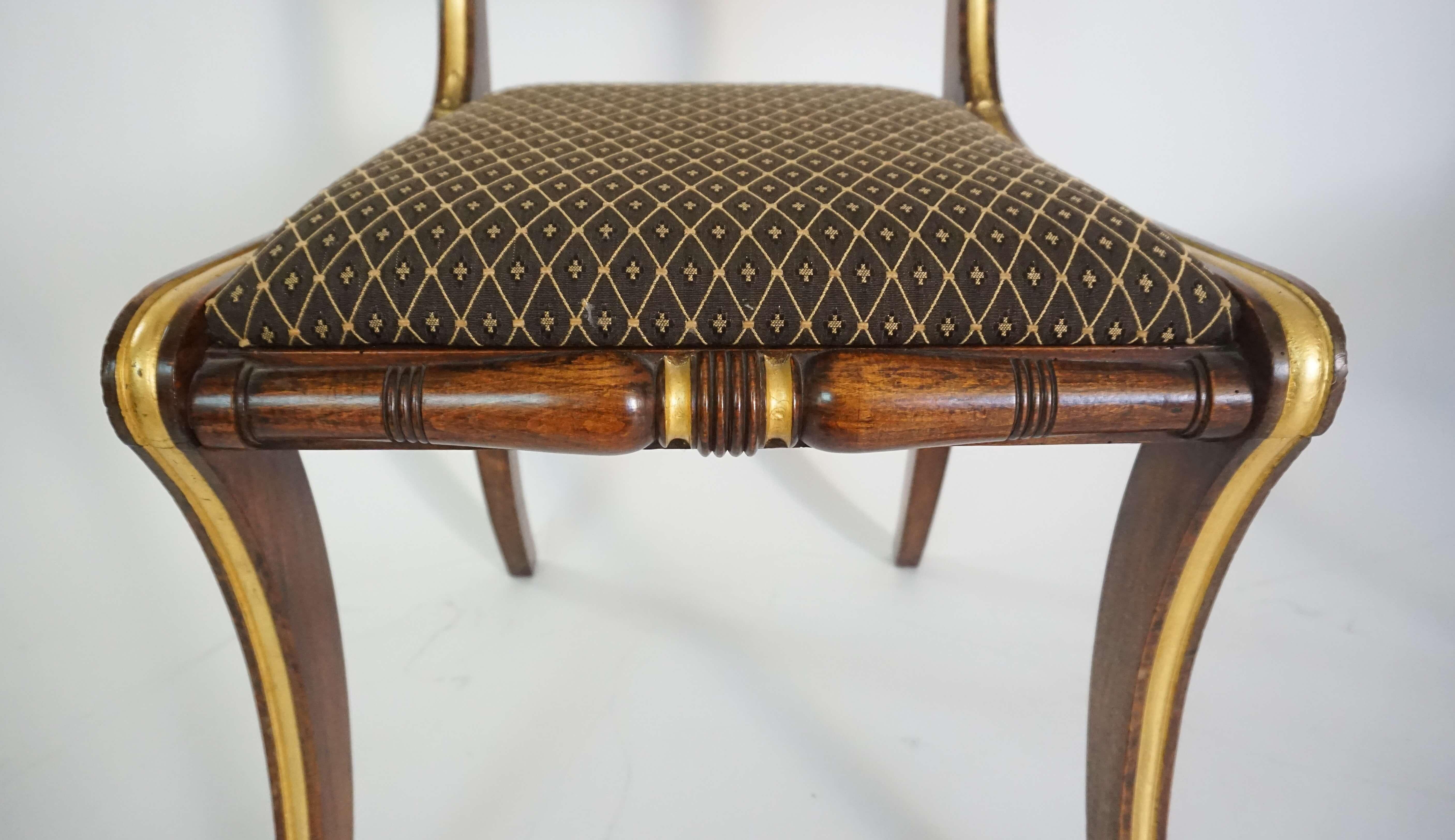 Pair of English Regency Side Chairs attributed to Morel & Hughes, circa 1815 For Sale 2