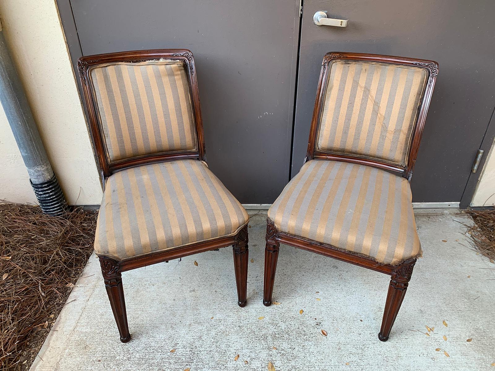 Pair of English Regency Side Chairs, circa 1800 5