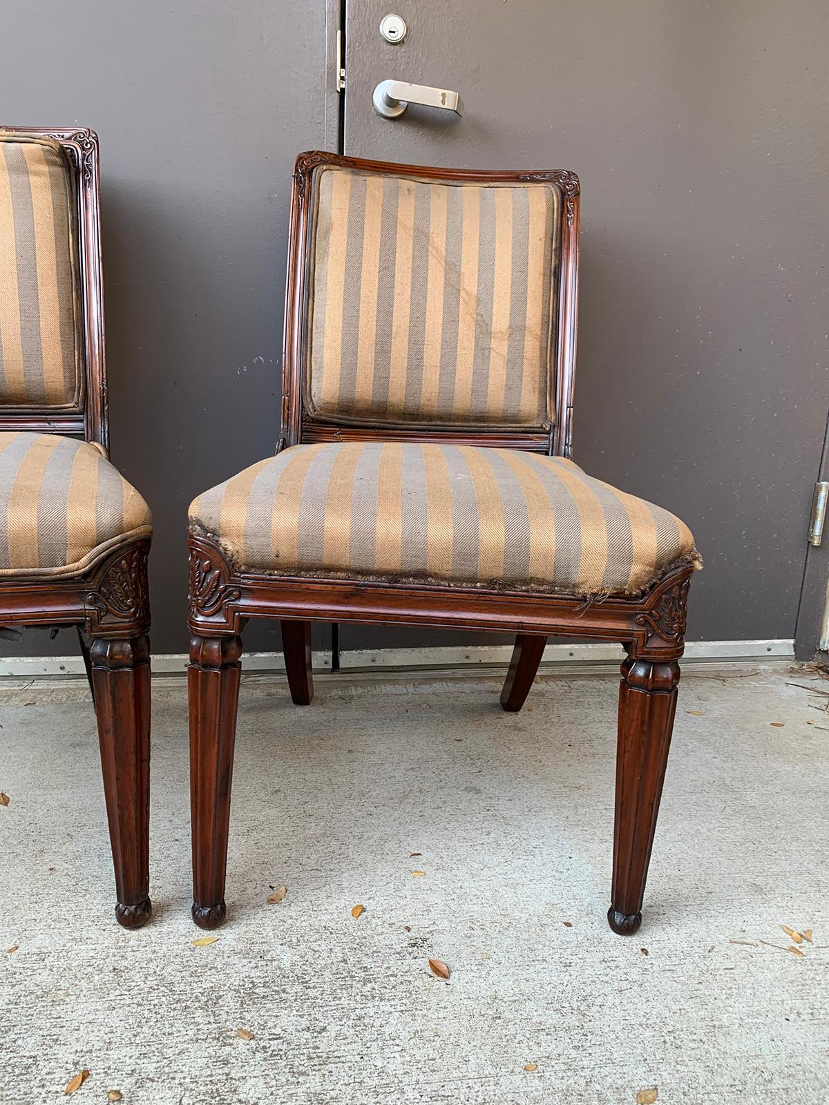 Pair of English Regency Side Chairs, circa 1800 7