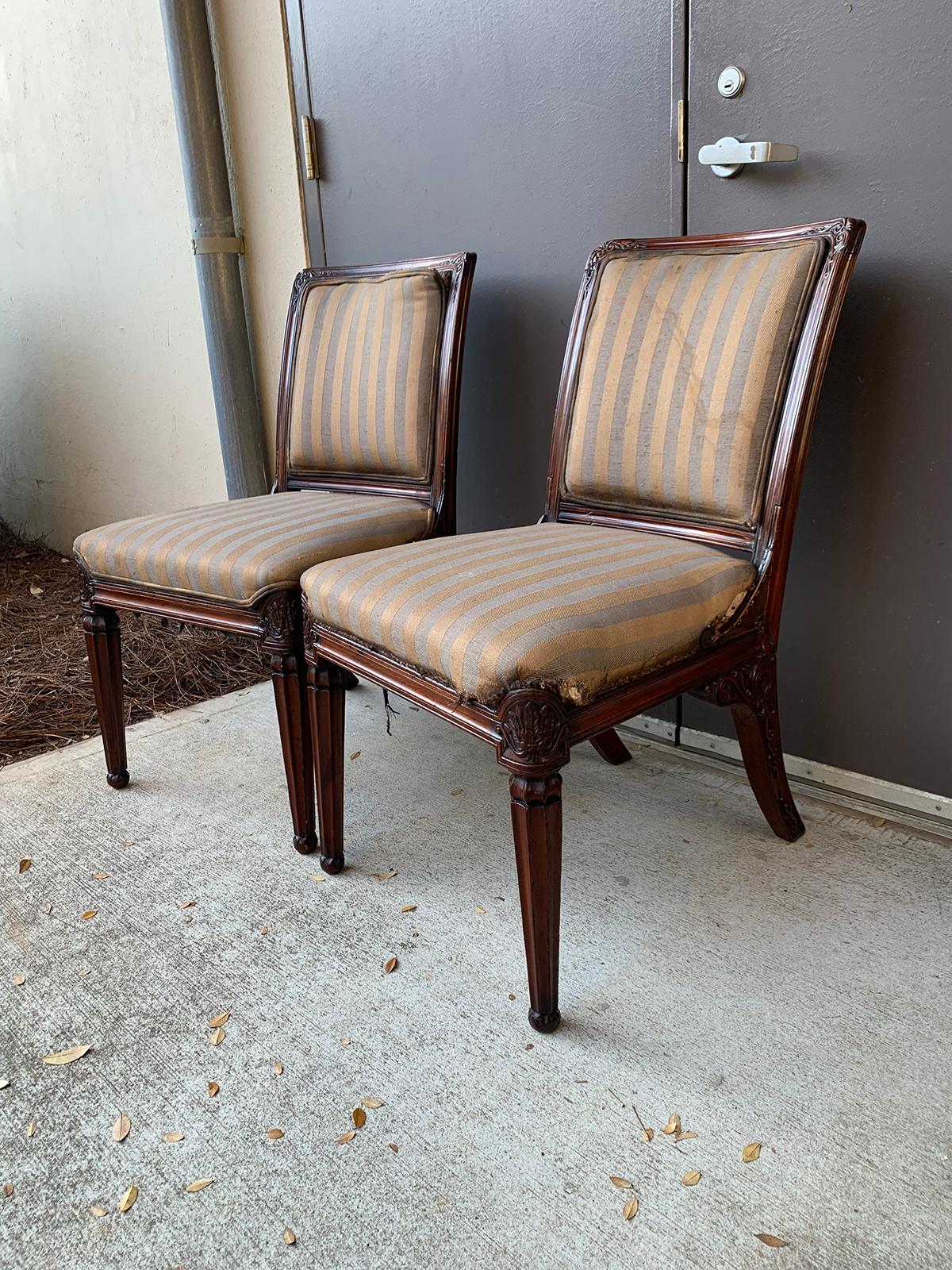 Pair of English Regency Side Chairs, circa 1800 In Good Condition In Atlanta, GA