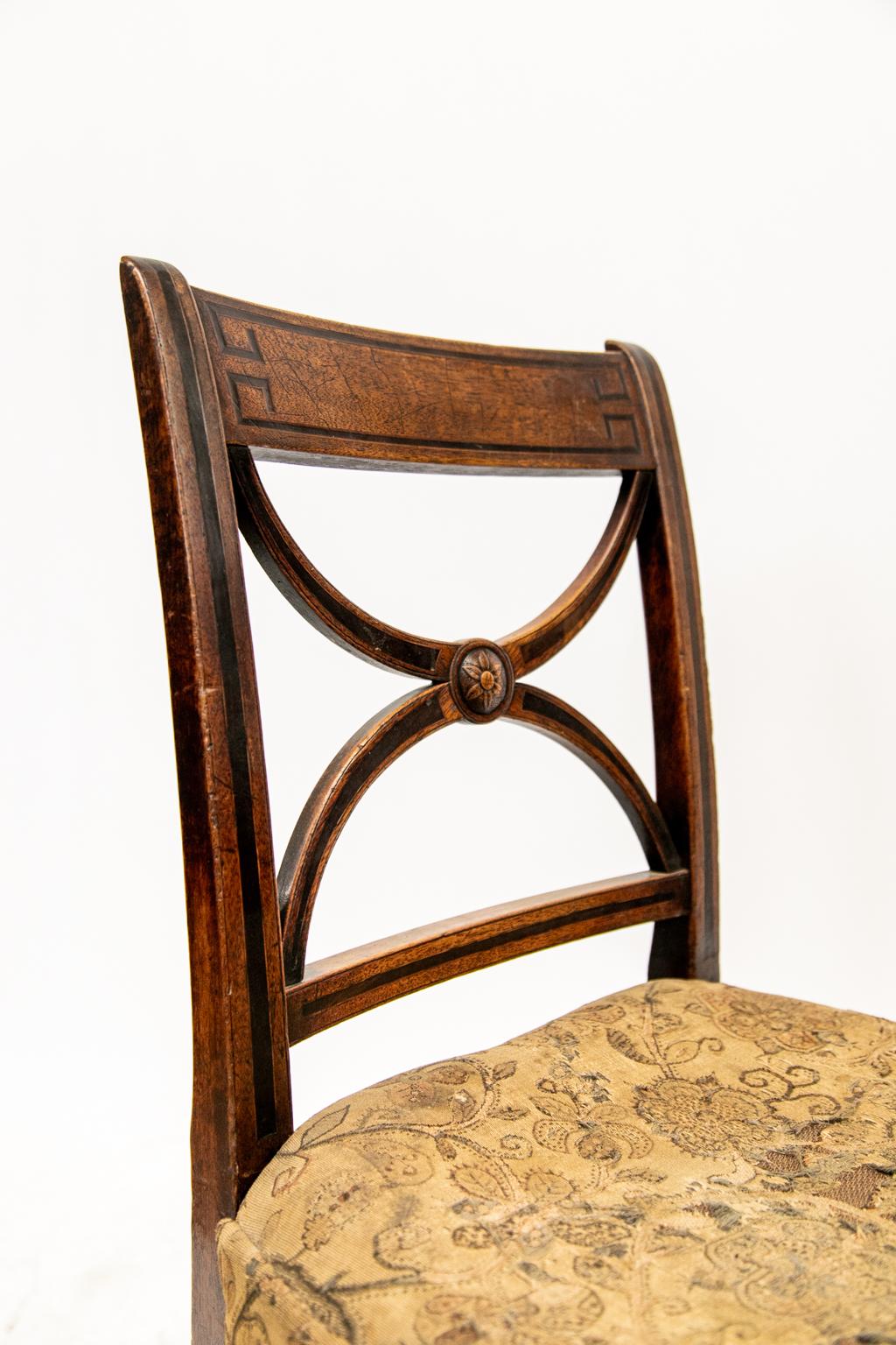 Boxwood Pair of English Regency Side Chairs