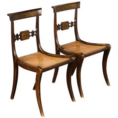 Pair of English Regency Side Chairs