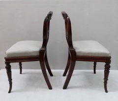 Pair of English Regency Simulated Rosewood Chairs Attributed to Gillows