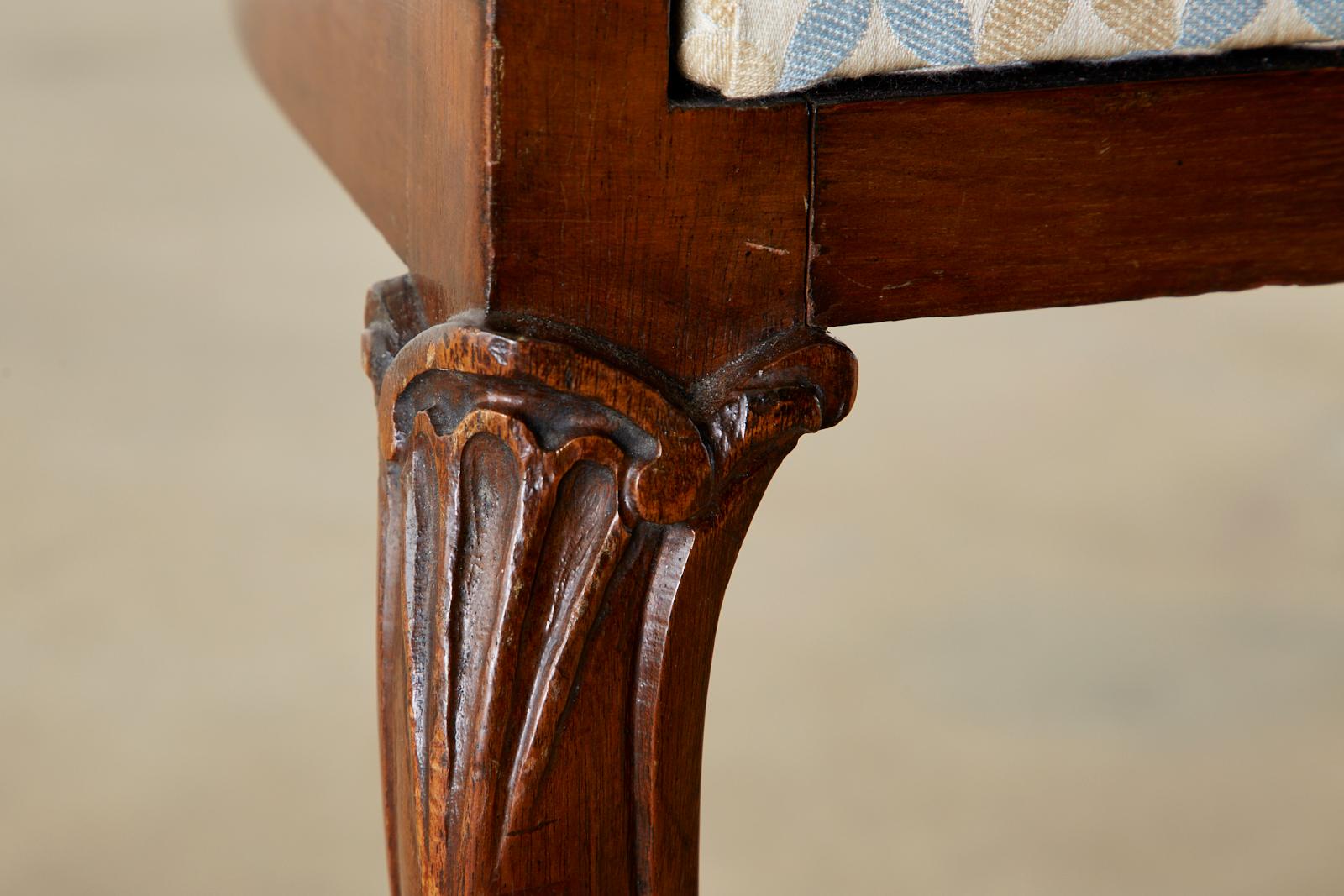 Pair of English Regency Spoon Back Mahogany Chairs 10